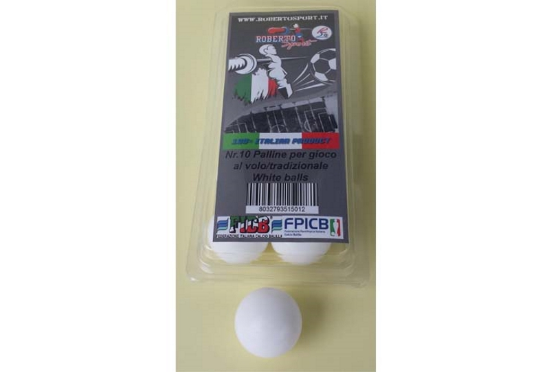 Set 10 Palline Bianche Roberto Sport main product photo
