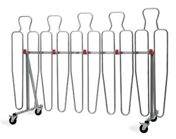 Barriera in acciaio zincato con ruote Barriera in acciaio zincato con ruote