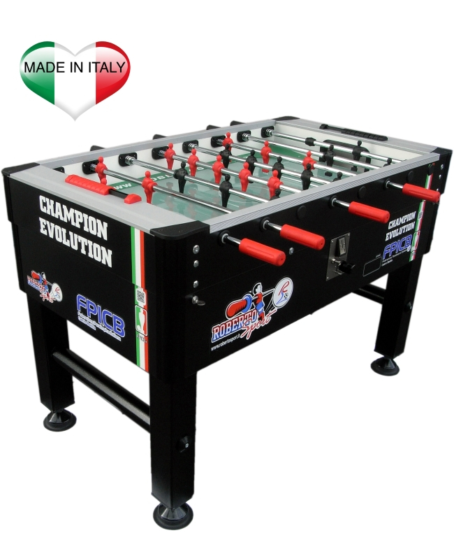 Calciobalilla Roberto Sport Champion Evolution con Gettoniera Aste Rientranti Omologato FPICB main product photo