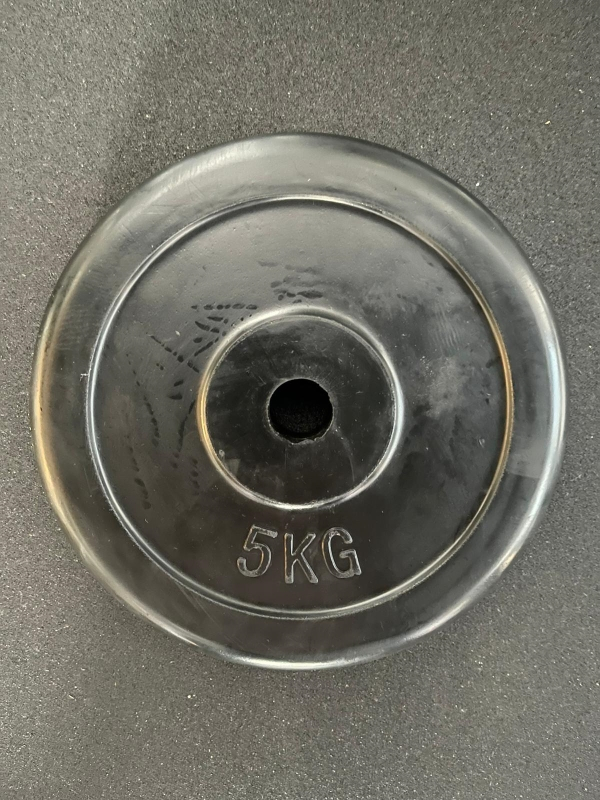 Disco In Ghisa Nero Gommato Tx Fitness 5 Kg Foro 25 mm main product photo