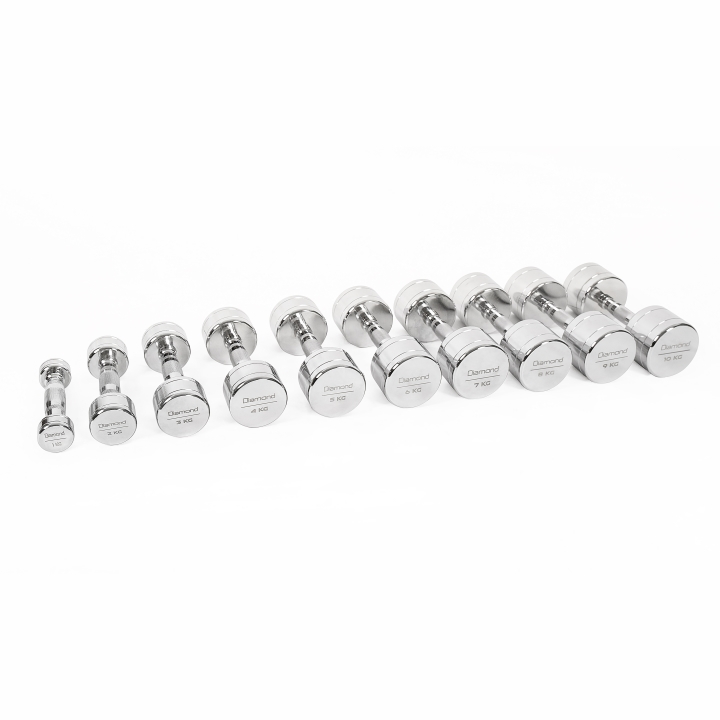 Set 10 Coppie Manubri Cromati 1-10 Kg Diamond main product photo
