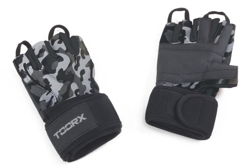 Guanti da Palestra Professionali in Neoprene, Lycra e Pelle Scamosciata Nero-camouflage Artic Toorx Taglia M main product photo