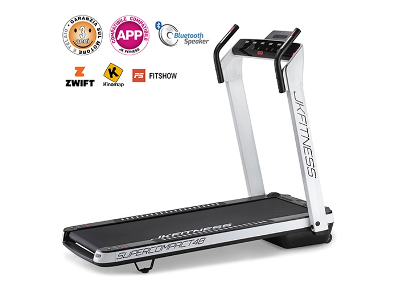 Tapis Roulant Salvaspazio JkFitness Supercompact48 White ULTIMA VERSIONE - Compatibile App Zwift e Kinomap main product photo
