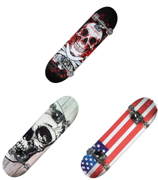 Nextreme Skateboard TRIBE PRO BLOODY SKULL / WHITE SKULL / USA FLAG main product photo